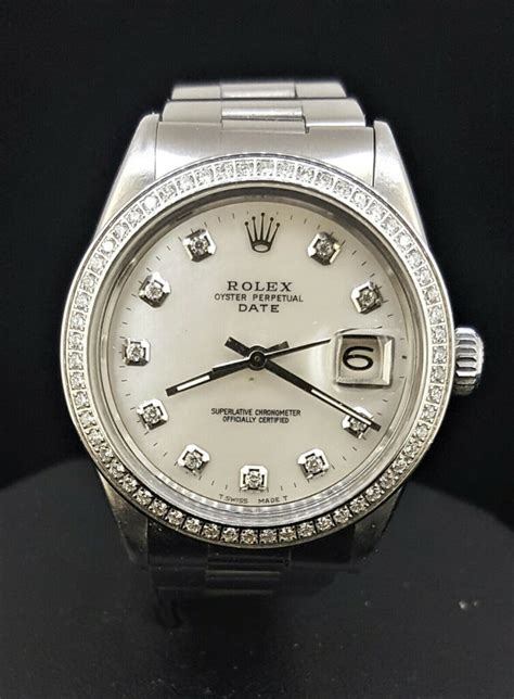 rolex 34mm diamond bezel.